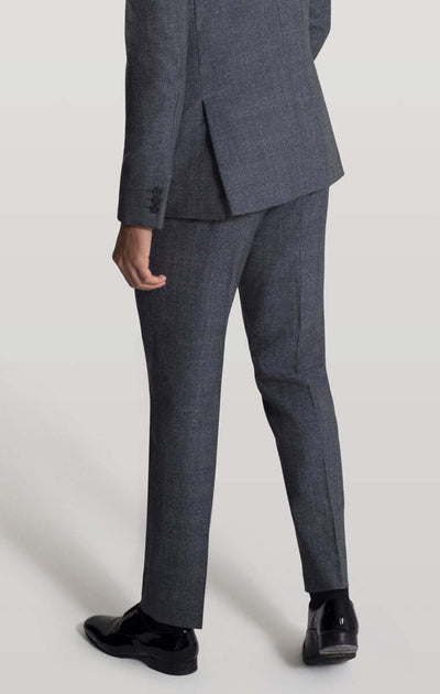The Minster - Grey & Blue Prince of Wales Check Trousers