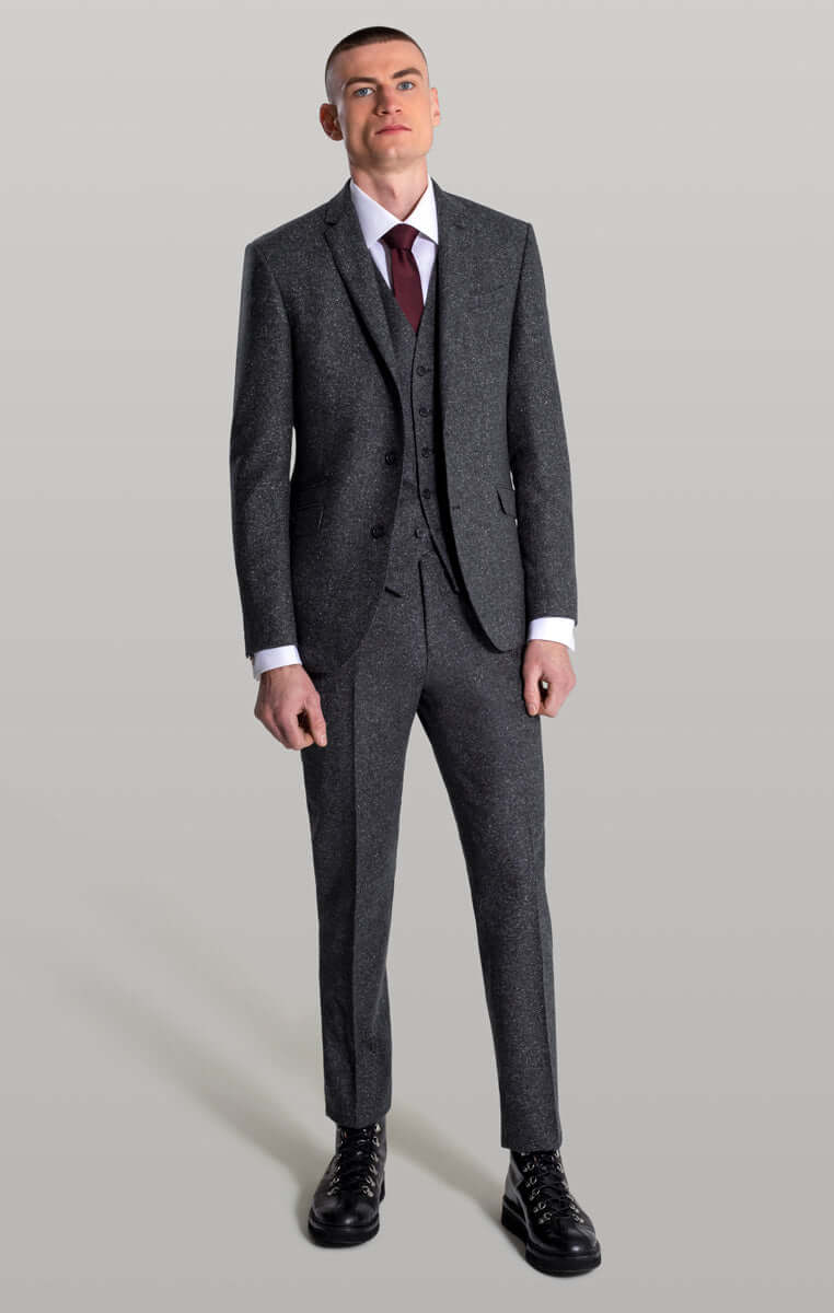 The Shibden - Grey Tweed 3 Piece Suit