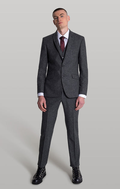 The Shibden - Grey Tweed 3 Piece Suit