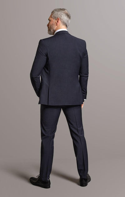 The Ackley - Navy Blue Pinstripe Suit Jacket Blazer