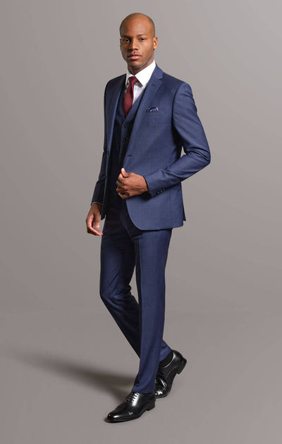The Bradshaw - Royal Blue Check Suit Jacket Blazer