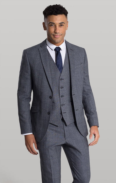 The Minster - Grey Check Suit Jacket