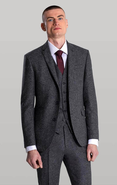 The Shibden - Grey Tweed Fleck Three Piece Suit - Tom Percy