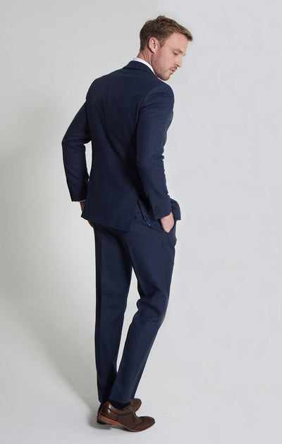 The Sowerby - Blue Herringbone Tweed Jacket Blazer